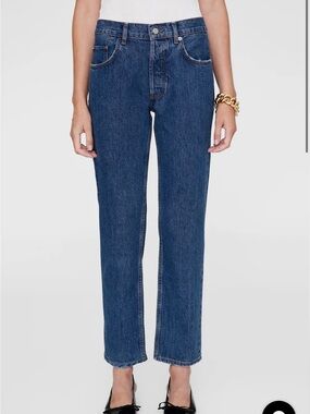 ANINE BING JEAN - KATE DARK INDIGO 
 Straight-Leg slim
